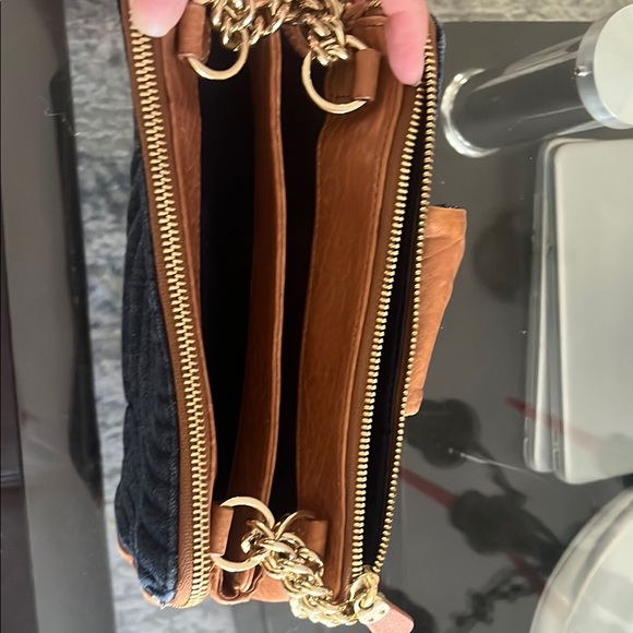 Henri Bendel Navy and Tan Shoulder Bag - Picture 3 of 7